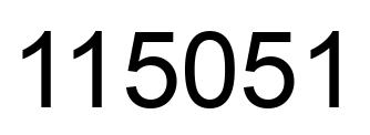Number 115051 black image