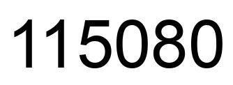 Number 115080 black image