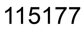 Número 115177 imagen negro