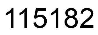 Número 115182 imagen negro