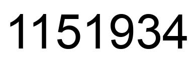 Number 1151934 black image