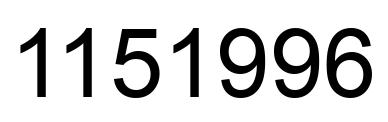 Number 1151996 black image