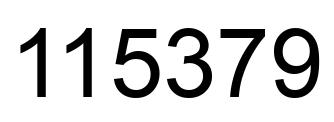 Number 115379 black image