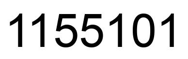 Number 1155101 black image