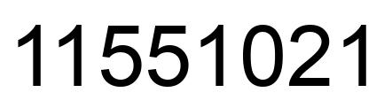 Número 11551021 imagen negro
