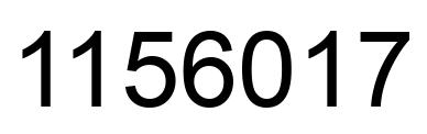 Number 1156017 black image