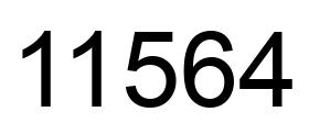 Number 11564 black image