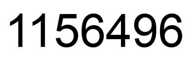 Number 1156496 black image