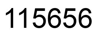 Number 115656 black image