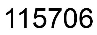 Number 115706 black image