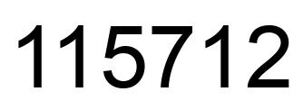 Número 115712 imagen negro