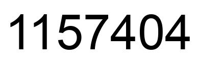 Number 1157404 black image