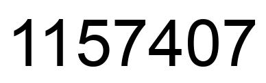 Number 1157407 black image
