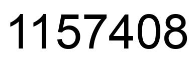 Number 1157408 black image