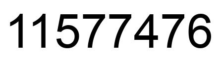 Número 11577476 imagen negro