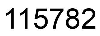 Número 115782 imagen negro