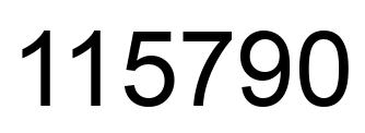 Number 115790 black image