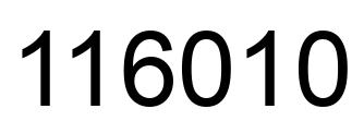Number 116010 black image