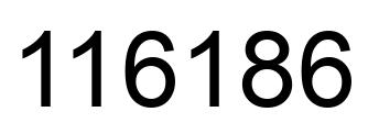 Number 116186 black image