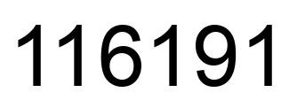 Number 116191 black image