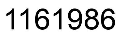 Number 1161986 black image