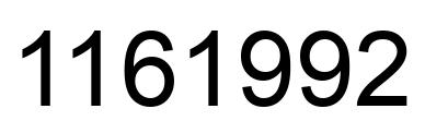 Number 1161992 black image