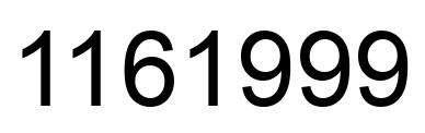 Number 1161999 black image