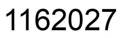 Number 1162027 black image