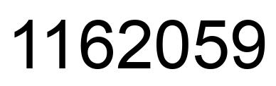 Number 1162059 black image