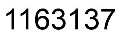 Number 1163137 black image
