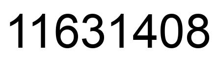 Number 11631408 black image