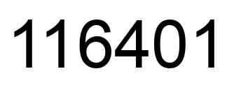 Número 116401 imagen negro