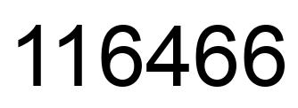 Number 116466 black image