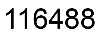Número 116488 imagen negro