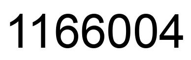 Number 1166004 black image