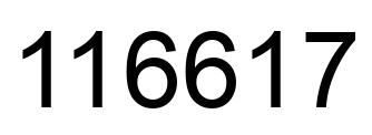 Number 116617 black image