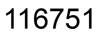 Number 116751 black image