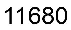 Number 11680 black image
