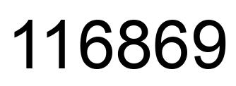 Number 116869 black image