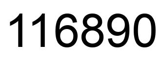 Number 116890 black image