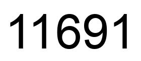Number 11691 black image