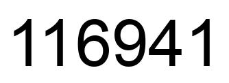 Número 116941 imagen negro