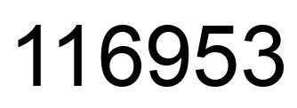 Number 116953 black image