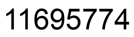 Número 11695774 imagen negro