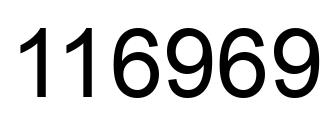 Number 116969 black image
