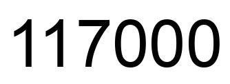 Number 117000 black image