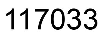Número 117033 imagen negro