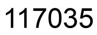 Número 117035 imagen negro