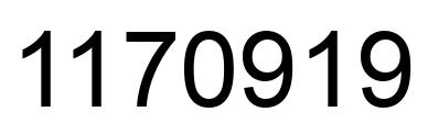 Number 1170919 black image