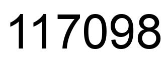 Number 117098 black image
